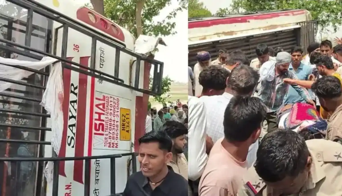 टोहाना में तेज़ रफ़्तार का कहर, खेत में पलटी 52 सीटर निजी बस, महिला समेत 3 की मौत, 15 से ज्यादा घायल